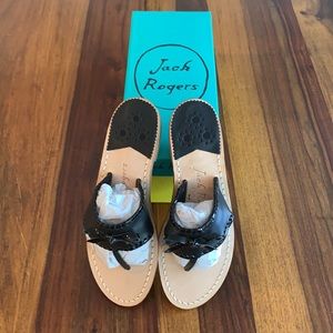 Jack Rogers Adeline Black Bow Sandal